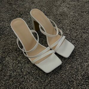 White Strappy Heel Sandals